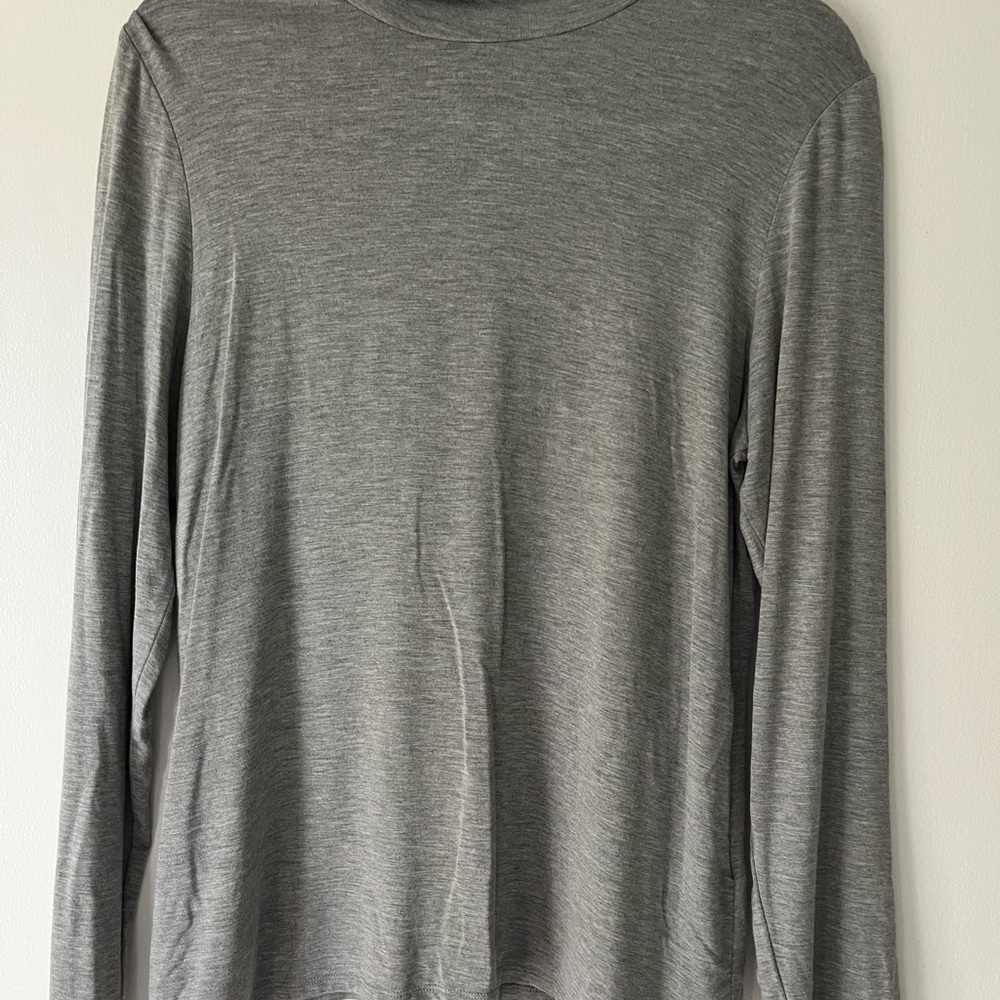 Calvin Klein Gray Liquid Jersey Top